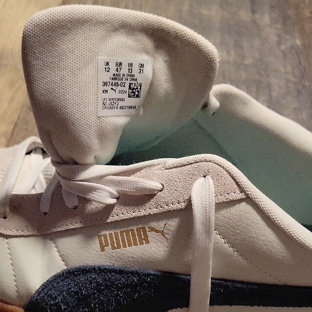 Puma White and Navy Sneakers - Picture 2 of 6
